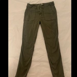 JCrew 9” Olive Toothpick Cargo Pant